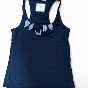 Navy blue racerback tank top by Abercrombie & Fitch